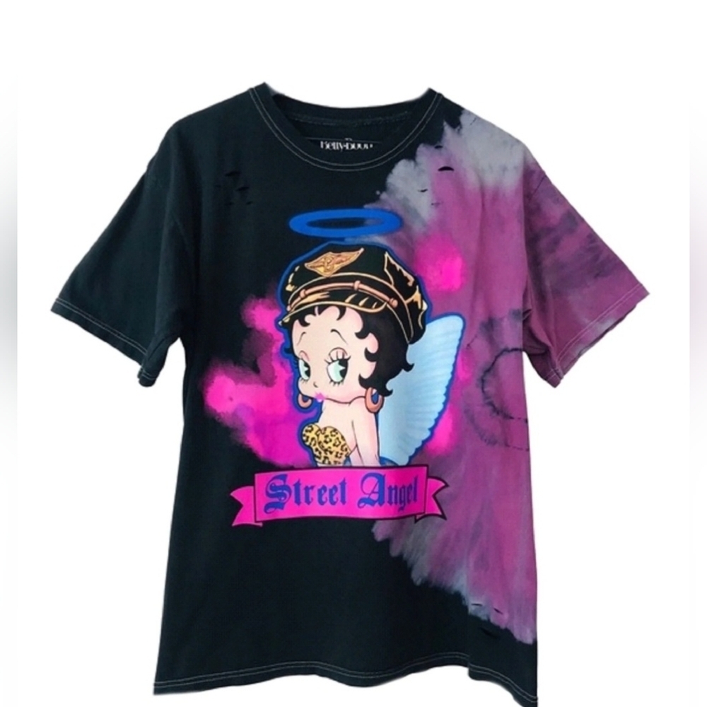 Betty Boop Black and Purple Graphic Tee